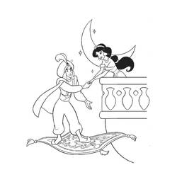 Dessin à colorier: Aladdin (Films d'animation) #127755 - Coloriages à Imprimer Gratuits