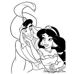 Dessin à colorier: Aladdin (Films d'animation) #127812 - Coloriages à Imprimer Gratuits