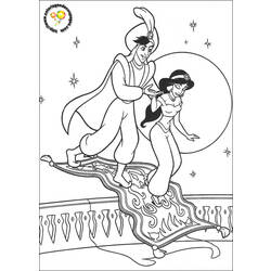 Dessin à colorier: Aladdin (Films d'animation) #127820 - Coloriages à Imprimer Gratuits