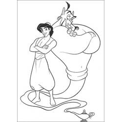 Joli coloriage Aladdin (Films d'Animation) #189269, prêt à imprimer
