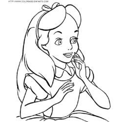 Dessin à colorier: Alice au pays des merveilles (Films d'animation) #127887 - Coloriages à imprimer