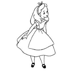 Dessin à colorier: Alice au pays des merveilles (Films d'animation) #127888 - Coloriages à imprimer