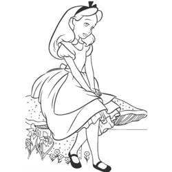 Dessin à colorier: Alice au pays des merveilles (Films d'animation) #127948 - Coloriages à Imprimer Gratuits