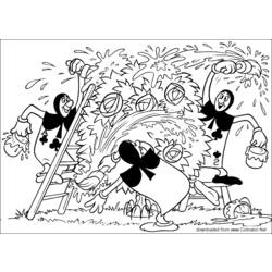 Dessin à colorier: Alice au pays des merveilles (Films d'animation) #127976 - Coloriages à imprimer