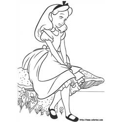 Dessin à colorier: Alice au pays des merveilles (Films d'animation) #127998 - Coloriages à Imprimer Gratuits