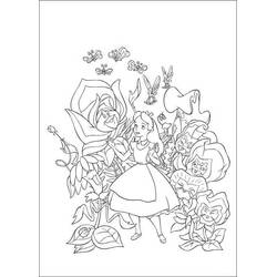 Dessin à colorier: Alice au pays des merveilles (Films d'Animation) #202811 - Coloriages à Imprimer Gratuits