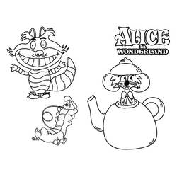 Dessin à colorier: Alice au pays des merveilles (Films d'Animation) #202827 - Coloriages à Imprimer Gratuits