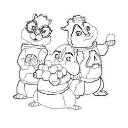 Dessin à colorier: Alvin et les Chipmunks (Films d'animation) #128244 - Coloriages à imprimer