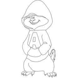 Dessin à colorier: Alvin et les Chipmunks (Films d'animation) #128268 - Coloriages à Imprimer Gratuits