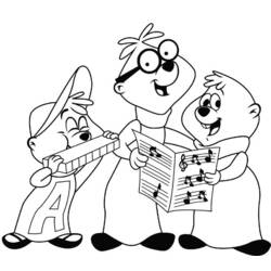 Dessin à colorier: Alvin et les Chipmunks (Films d'animation) #128274 - Coloriages à Imprimer Gratuits