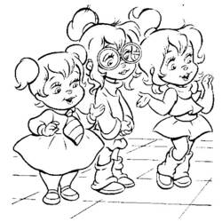 Dessin à colorier: Alvin et les Chipmunks (Films d'animation) #128277 - Coloriages à Imprimer Gratuits