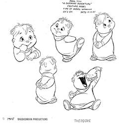 Dessin à colorier: Alvin et les Chipmunks (Films d'animation) #128283 - Coloriages à Imprimer Gratuits