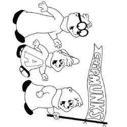 Dessin à colorier: Alvin et les Chipmunks (Films d'animation) #128301 - Coloriages à Imprimer Gratuits