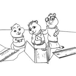 Dessin à colorier: Alvin et les Chipmunks (Films d'animation) #128320 - Coloriages à Imprimer Gratuits