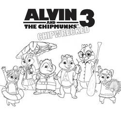 Dessin à colorier: Alvin et les Chipmunks (Films d'animation) #128338 - Coloriages à imprimer