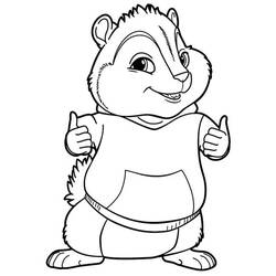 Dessin à colorier: Alvin et les Chipmunks (Films d'animation) #128343 - Coloriages à imprimer