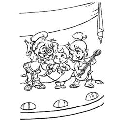 Dessin à colorier: Alvin et les Chipmunks (Films d'animation) #128379 - Coloriages à Imprimer Gratuits