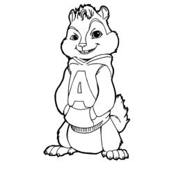 Dessin à colorier: Alvin et les Chipmunks (Films d'animation) #128437 - Coloriages à imprimer