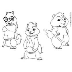 Dessins à colorier: Alvin et les Chipmunks - Coloriages à imprimer