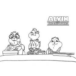 Dessin à colorier: Alvin et les Chipmunks (Films d'animation) #128464 - Coloriages à imprimer