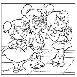 Dessin à colorier: Alvin et les Chipmunks (Films d'animation) #128465 - Coloriages à Imprimer Gratuits
