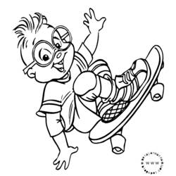 Dessin à colorier: Alvin et les Chipmunks (Films d'animation) #128469 - Coloriages à Imprimer Gratuits