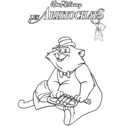 Dessin à colorier: Aristochats (Films d'animation) #27010 - Coloriages à Imprimer Gratuits