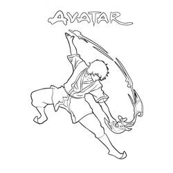 Dessin à colorier: Avatar, Le Dernier Maître de l’Air (Films d'Animation) #208152 - Coloriages à Imprimer Gratuits