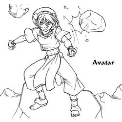 Dessin à colorier: Avatar, Le Dernier Maître de l’Air (Films d'Animation) #208187 - Coloriages à Imprimer Gratuits