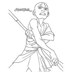 Dessin à colorier: Avatar, Le Dernier Maître de l’Air (Films d'Animation) #208190 - Coloriages à Imprimer Gratuits