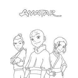 Dessin à colorier: Avatar, Le Dernier Maître de l’Air (Films d'Animation) #208192 - Coloriages à Imprimer Gratuits
