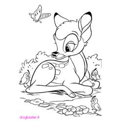 Dessin à colorier: Bambi (Films d'animation) #128516 - Coloriages à Imprimer Gratuits