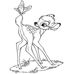 Dessin à colorier: Bambi (Films d'animation) #128519 - Coloriages à Imprimer Gratuits