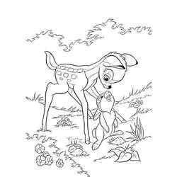 Dessin à colorier: Bambi (Films d'animation) #128527 - Coloriages à Imprimer Gratuits