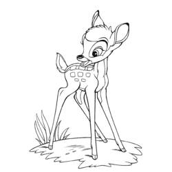 Dessin à colorier: Bambi (Films d'animation) #128531 - Coloriages à Imprimer Gratuits
