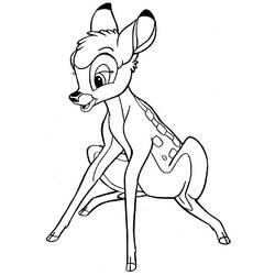 Dessin à colorier: Bambi (Films d'animation) #128533 - Coloriages à Imprimer Gratuits