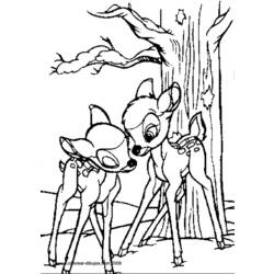 Dessin à colorier: Bambi (Films d'animation) #128543 - Coloriages à Imprimer Gratuits