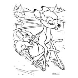 Dessin à colorier: Bambi (Films d'animation) #128547 - Coloriages à Imprimer Gratuits