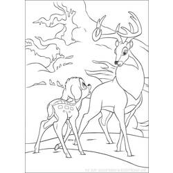 Dessin à colorier: Bambi (Films d'animation) #128567 - Coloriages à Imprimer Gratuits