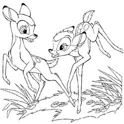 Dessin à colorier: Bambi (Films d'animation) #128574 - Coloriages à Imprimer Gratuits