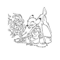 Dessin à colorier: Bambi (Films d'animation) #128591 - Coloriages à Imprimer Gratuits