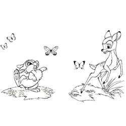 Dessin à colorier: Bambi (Films d'animation) #128594 - Coloriages à Imprimer Gratuits