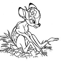 Dessin à colorier: Bambi (Films d'animation) #128603 - Coloriages à Imprimer Gratuits
