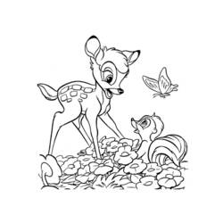 Dessin à colorier: Bambi (Films d'animation) #128605 - Coloriages à Imprimer Gratuits