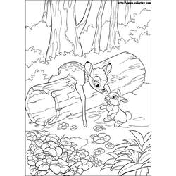 Dessin à colorier: Bambi (Films d'animation) #128621 - Coloriages à Imprimer Gratuits
