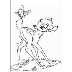 Dessin à colorier: Bambi (Films d'animation) #128624 - Coloriages à Imprimer Gratuits