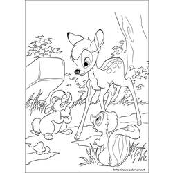 Dessin à colorier: Bambi (Films d'animation) #128629 - Coloriages à Imprimer Gratuits