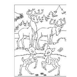 Dessin à colorier: Bambi (Films d'animation) #128630 - Coloriages à Imprimer Gratuits