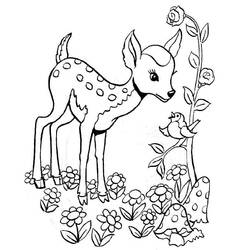 Dessin à colorier: Bambi (Films d'animation) #128657 - Coloriages à Imprimer Gratuits