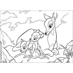 Dessin à colorier: Bambi (Films d'animation) #128665 - Coloriages à Imprimer Gratuits